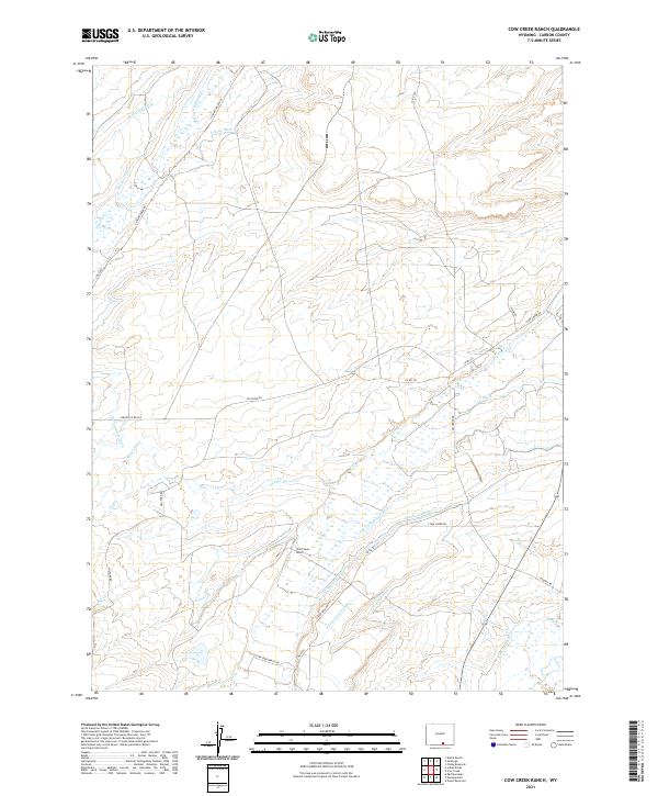 Cow Creek Ranch topographic map thumbnail