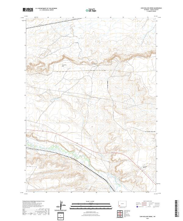 Cow Hollow Creek topographic map thumbnail