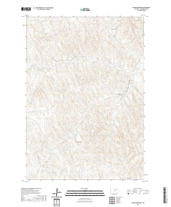Coyer Reservoir topographic map thumbnail