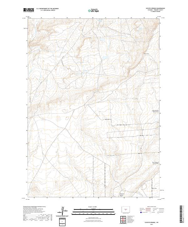 Coyote Springs topographic map thumbnail