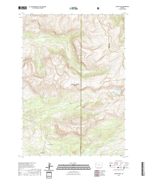 Crater Lake topographic map thumbnail