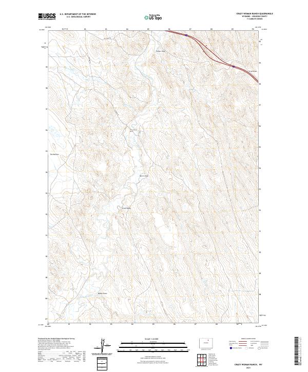 Crazy Woman Ranch topographic map thumbnail