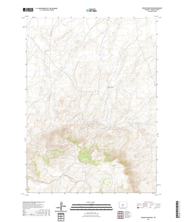 Crooks Mountain topographic map thumbnail