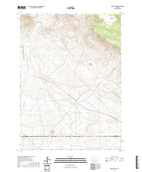 Crooks Peak topographic map thumbnail