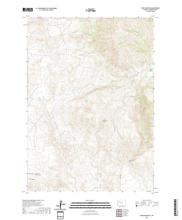 Crow Mountain topographic map thumbnail