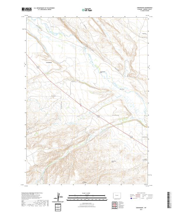 Crowheart topographic map thumbnail
