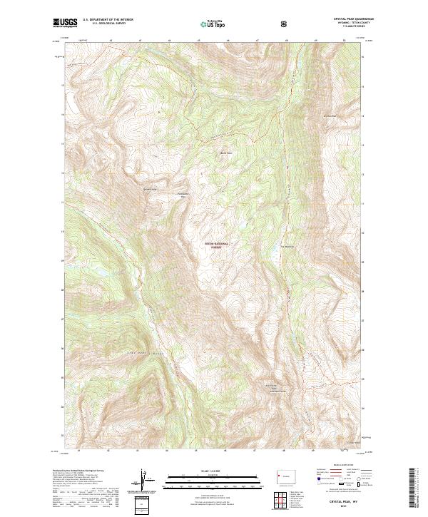 Crystal Peak topographic map thumbnail