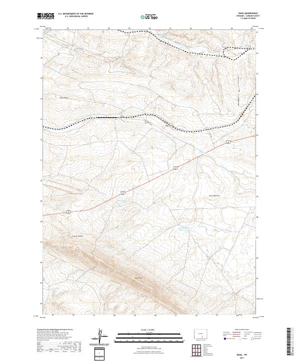 Dana topographic map thumbnail