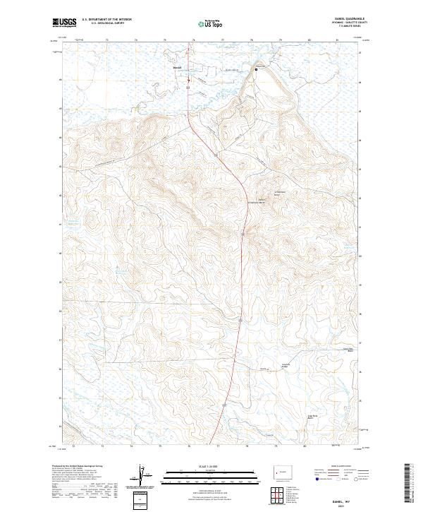 Daniel topographic map thumbnail