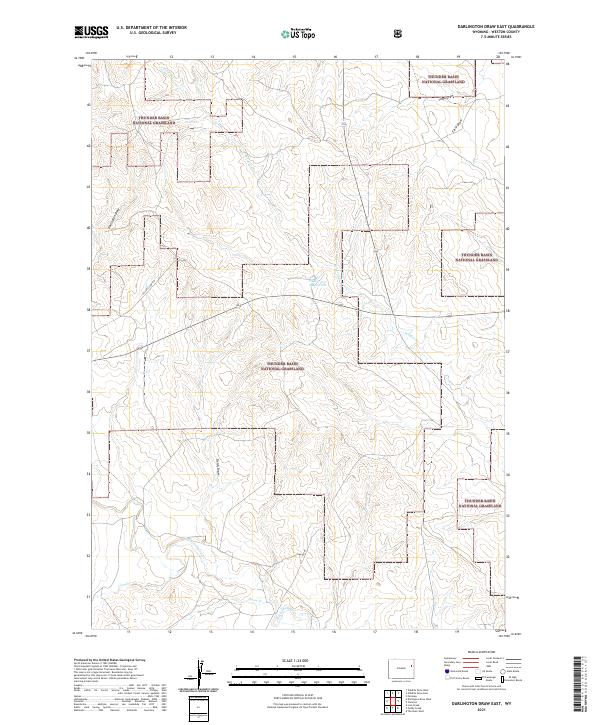 Darlington Draw East topographic map thumbnail
