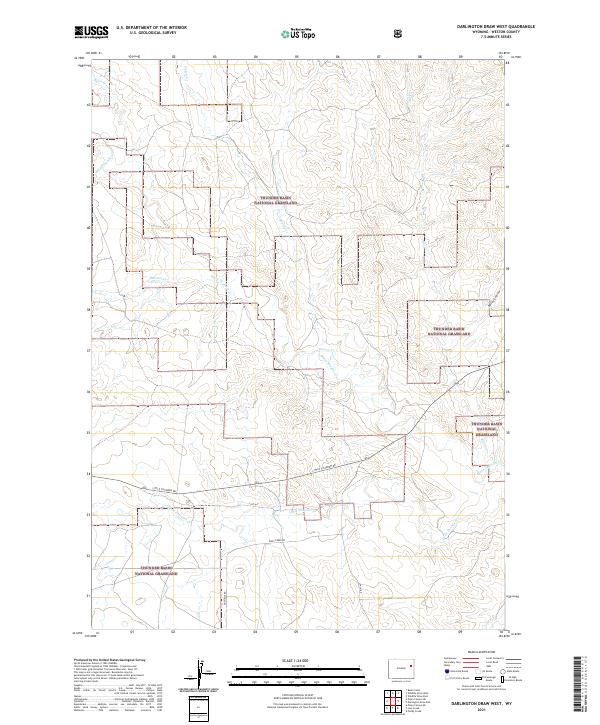Darlington Draw West topographic map thumbnail