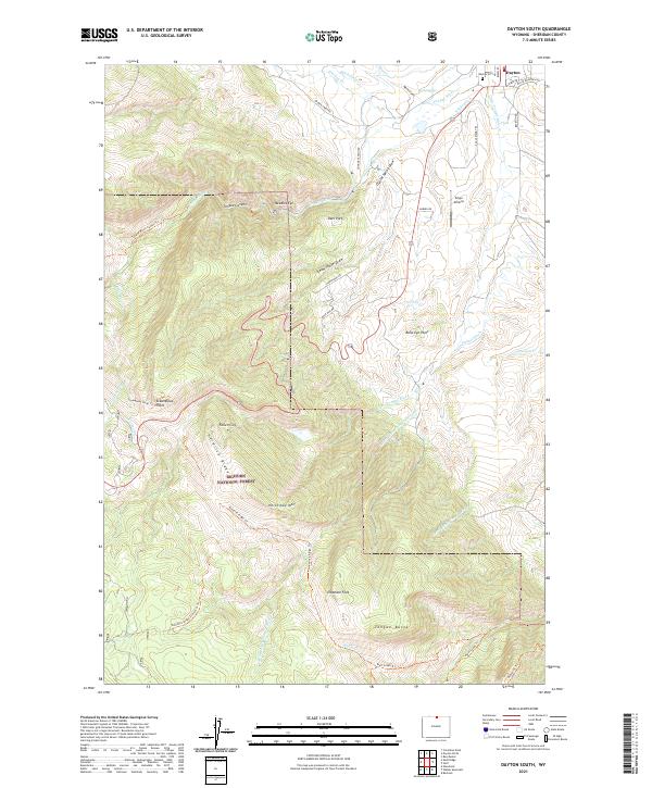 Dayton South topographic map thumbnail