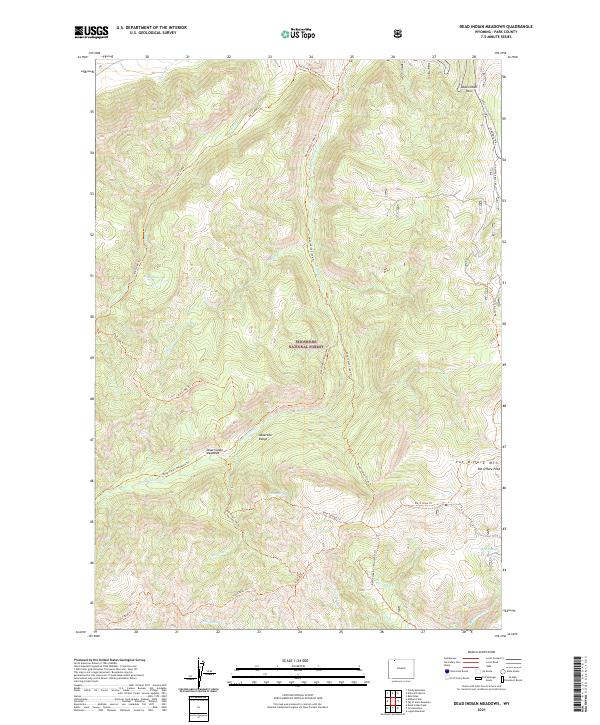 Dead Indian Meadows topographic map thumbnail