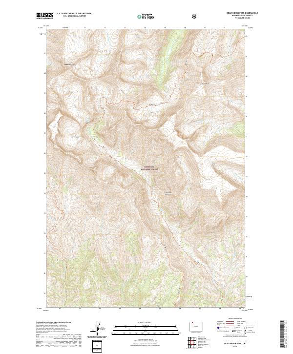Dead Indian Peak topographic map thumbnail