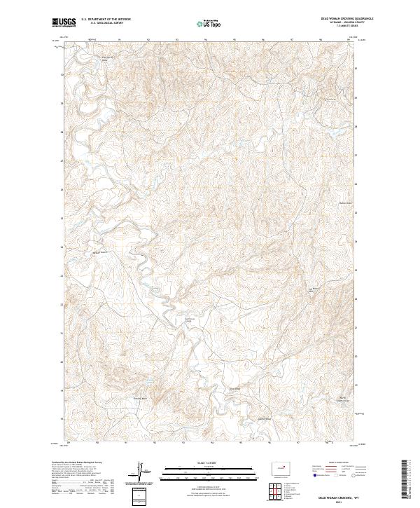 Dead Woman Crossing topographic map thumbnail