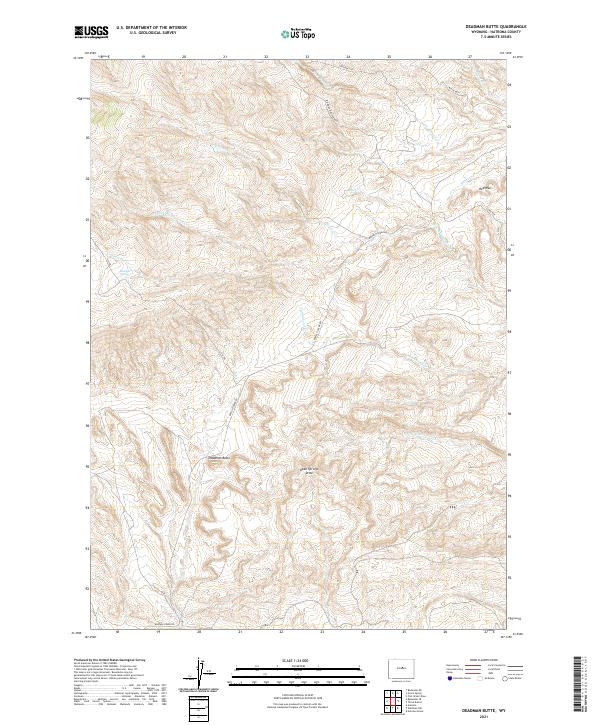 Deadman Butte topographic map thumbnail