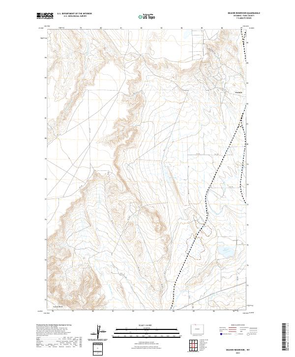 Deaver Reservoir topographic map thumbnail