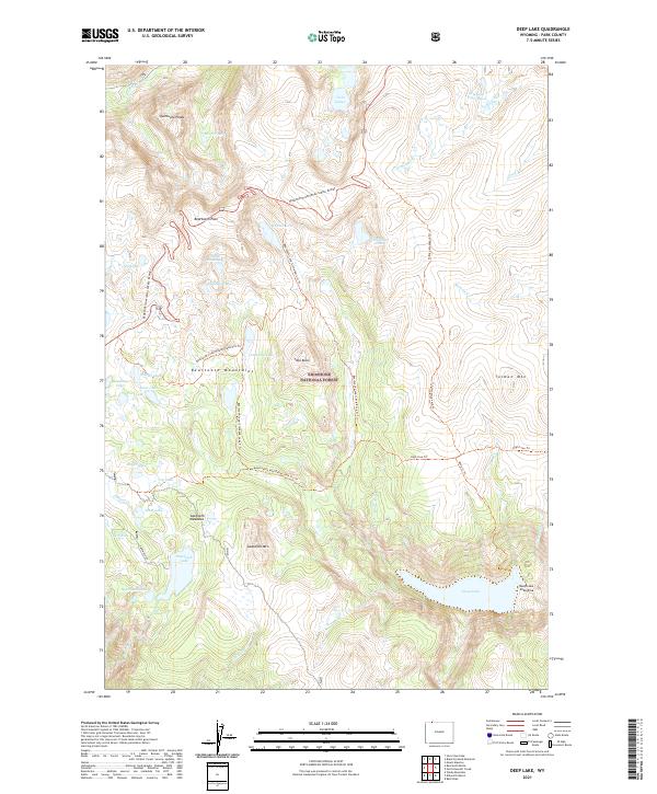 Deep Lake topographic map thumbnail