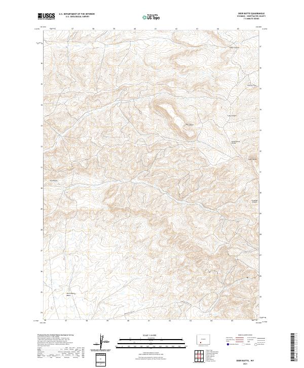 Deer Butte topographic map thumbnail