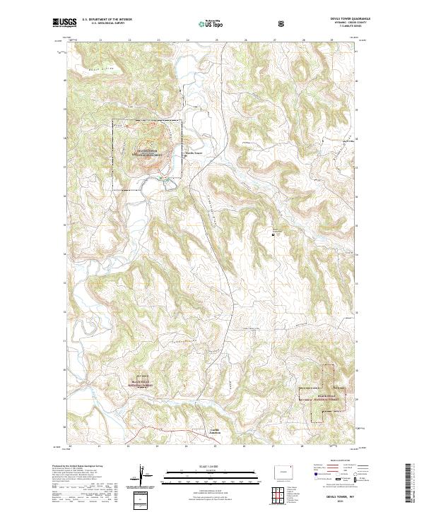 Devils Tower topographic map thumbnail