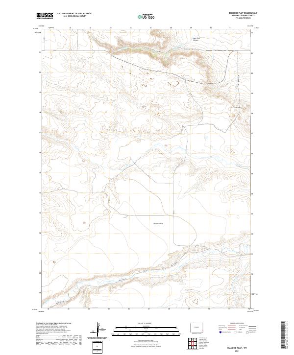 Diamond Flat topographic map thumbnail