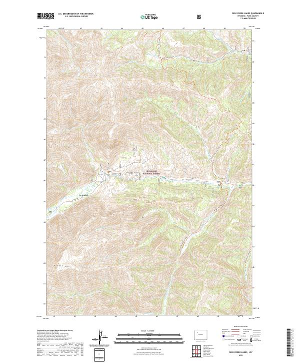 Dick Creek Lakes topographic map thumbnail