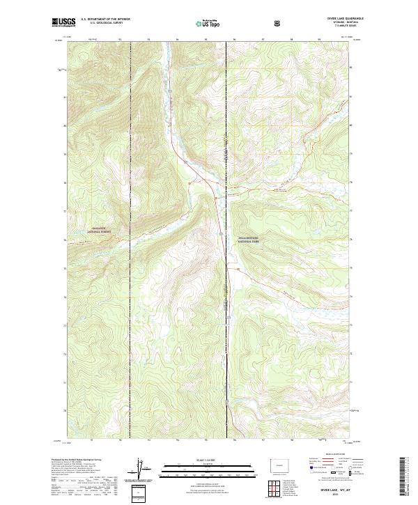 Divide Lake topographic map thumbnail