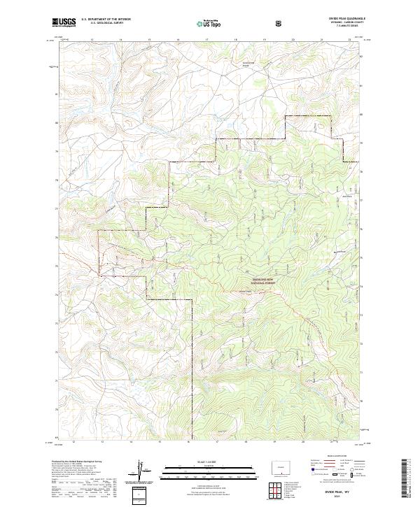 Divide Peak topographic map thumbnail