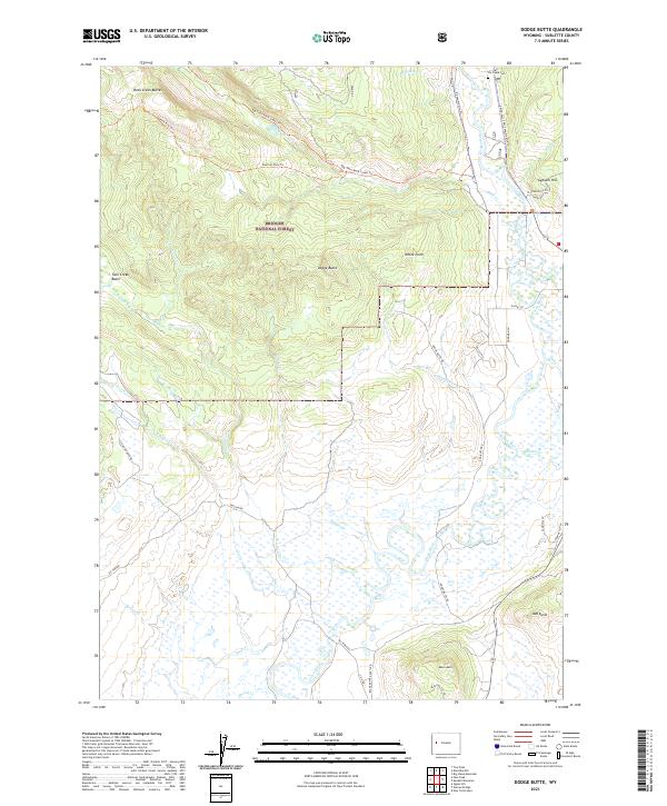 Dodge Butte topographic map thumbnail