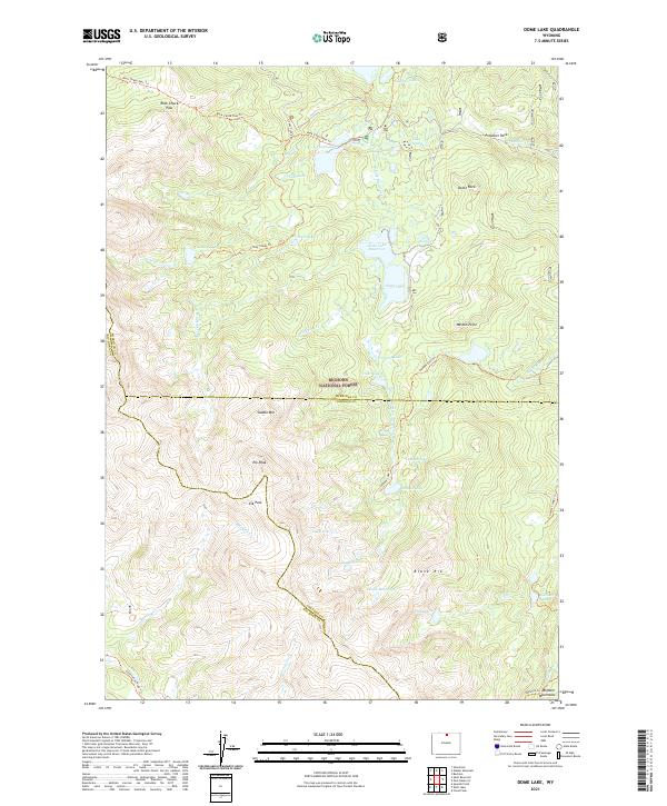 Dome Lake topographic map thumbnail