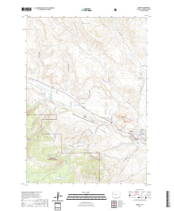 Dubois topographic map thumbnail