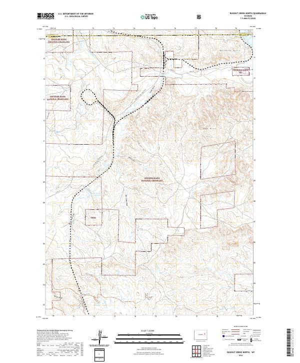 Dugout Creek North topographic map thumbnail