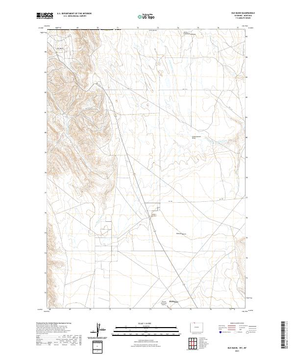 Elk Basin topographic map thumbnail