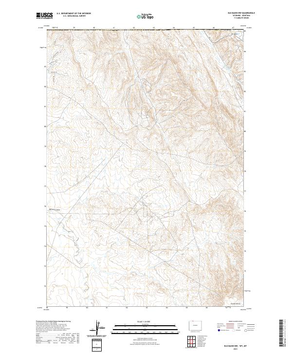 Elk Basin NW topographic map thumbnail