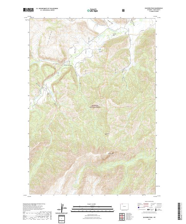 Elkhorn Peak 2021 topographic map thumbnail