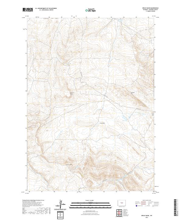 Ervay Basin 2021 topographic map thumbnail