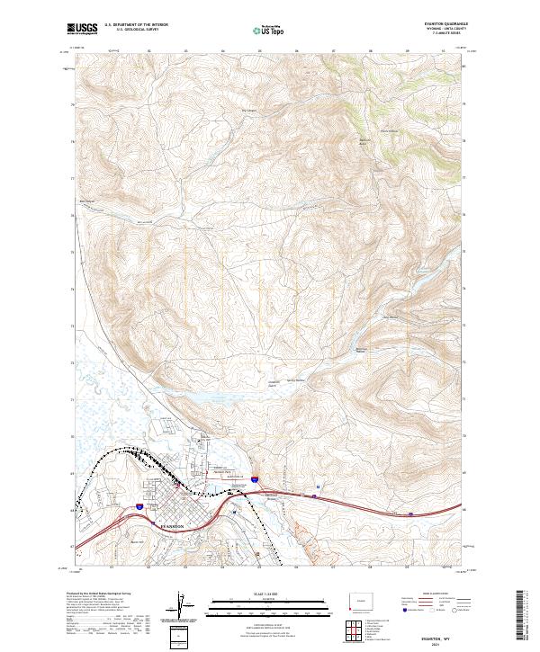 Evanston topographic map thumbnail