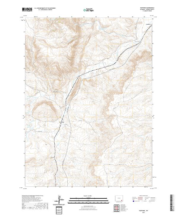 Farthing topographic map thumbnail