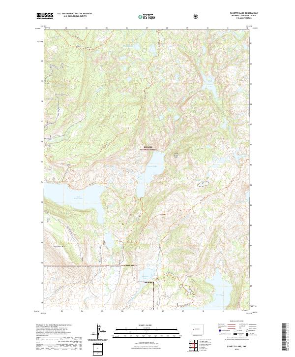 Fayette Lake topographic map thumbnail