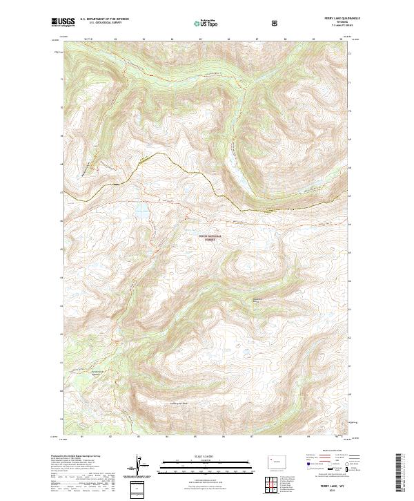 Ferry Lake 2021 topographic map thumbnail