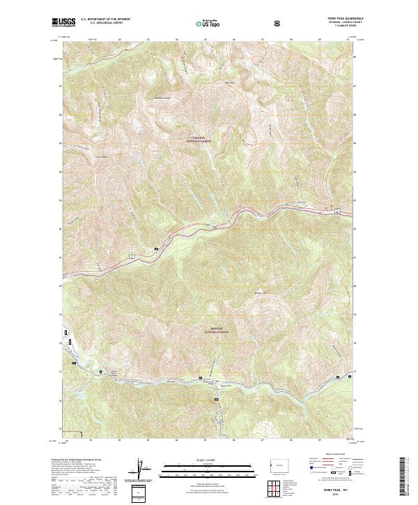 Ferry Peak 2021 topographic map thumbnail