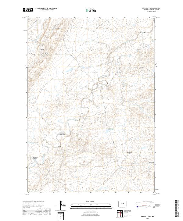 Fiftymile Flat topographic map thumbnail