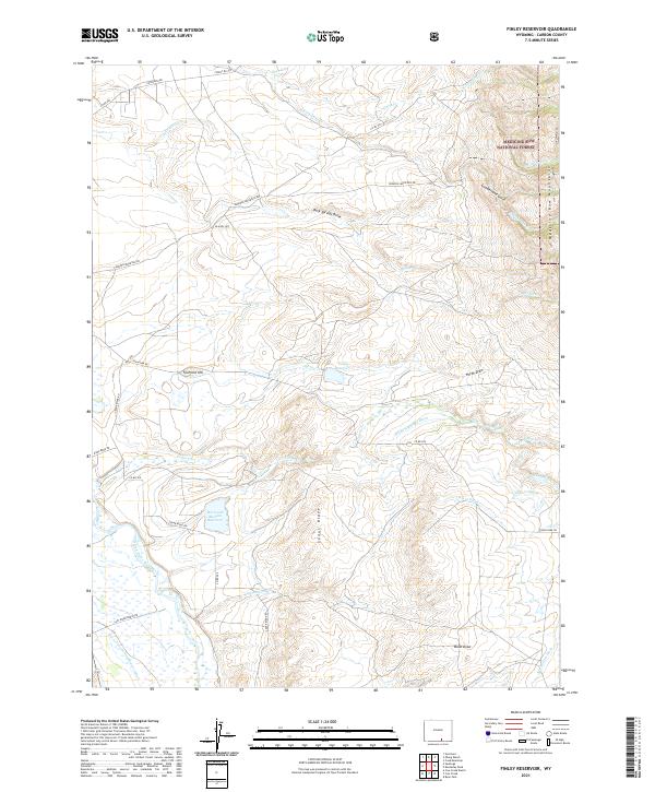 Finley Reservoir topographic map thumbnail