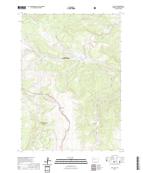 Fish Lake topographic map thumbnail