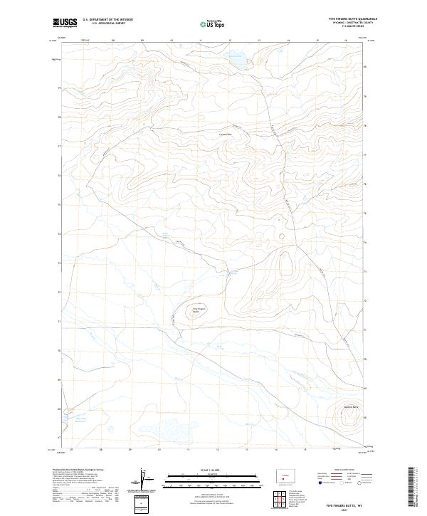 Five Fingers Butte topographic map thumbnail