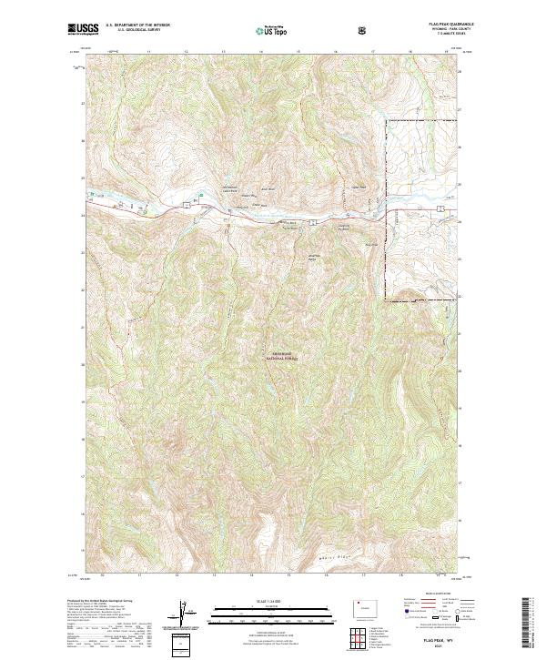 Flag Peak topographic map thumbnail