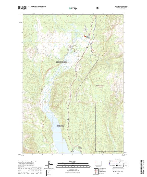 Flagg Ranch topographic map thumbnail