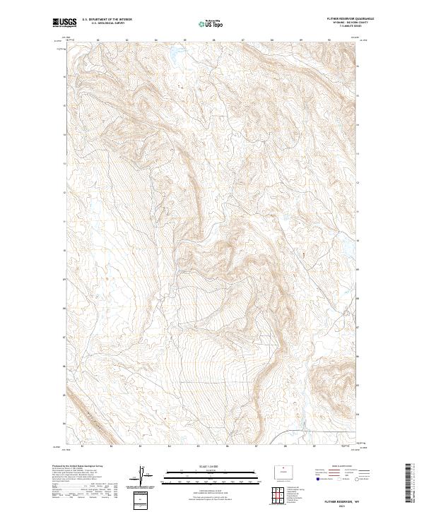 Flitner Reservoir topographic map thumbnail