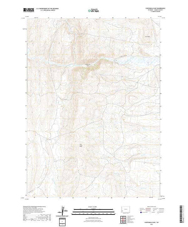 Fontenelle Gap topographic map thumbnail