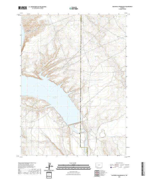 Fontenelle Reservoir SE topographic map thumbnail
